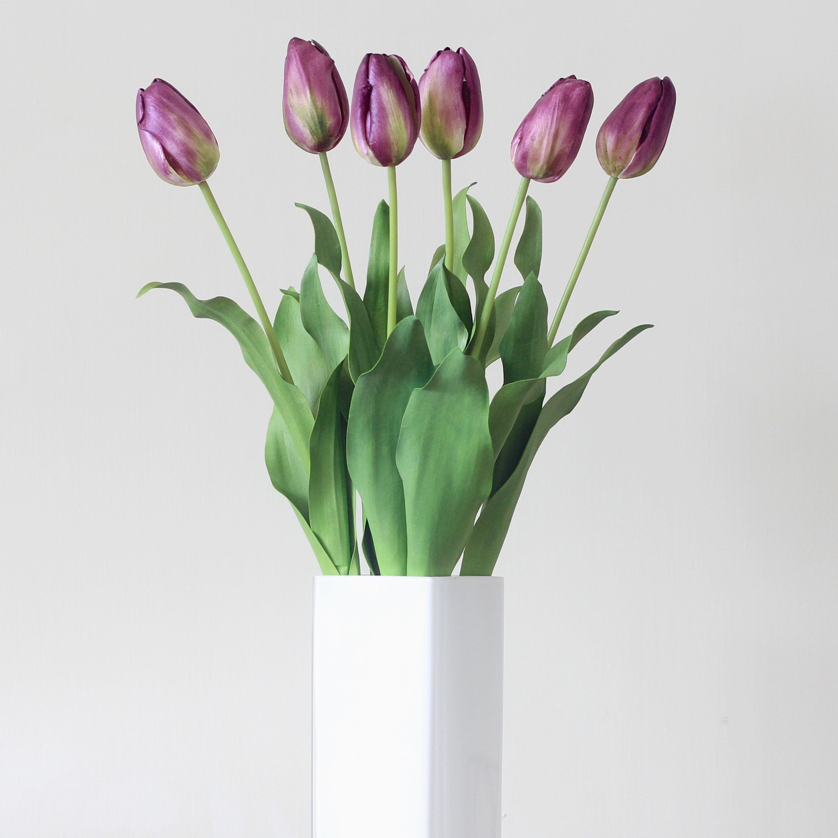 Artificial flowers luxury faux purple tulip lifelike realistic faux flowers buy online from Amaranthine Blooms UK 