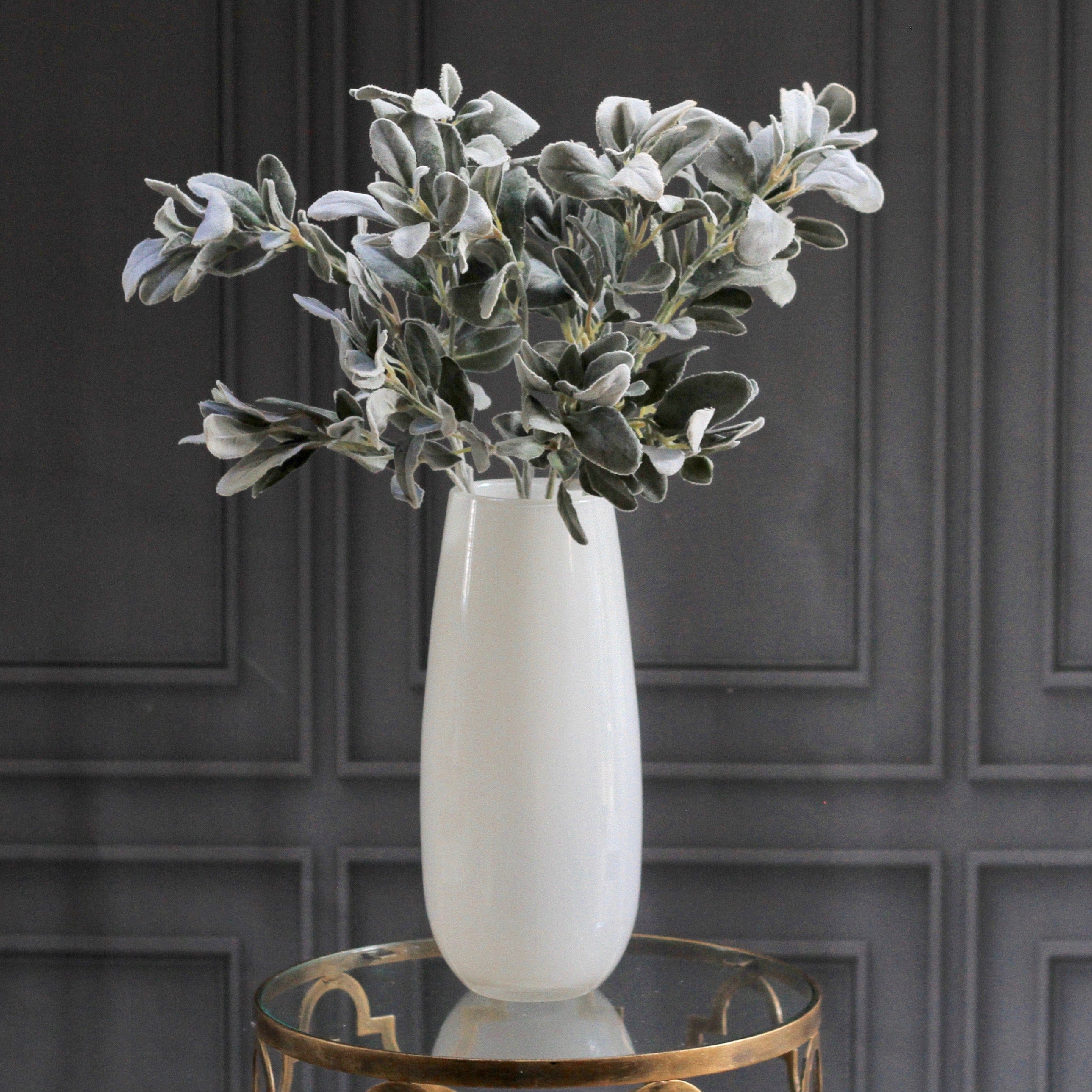 Artificial flowers luxury faux silk silver lambs leaf  lifelike realistic faux flowers buy online from Amaranthine Blooms UK 