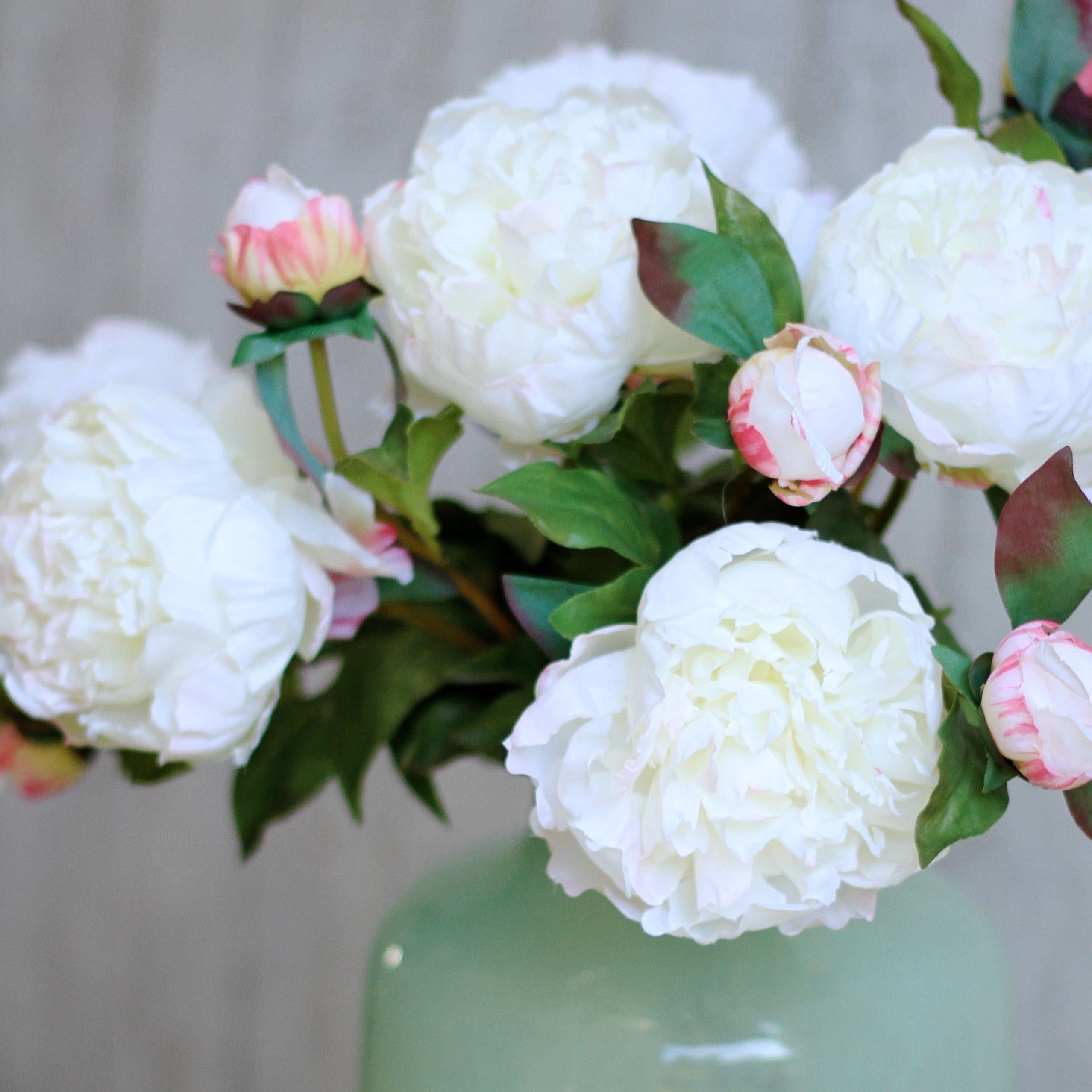Artificial flowers luxury faux white open peony lifelike realistic faux flowers buy online from Amaranthine Blooms UK 