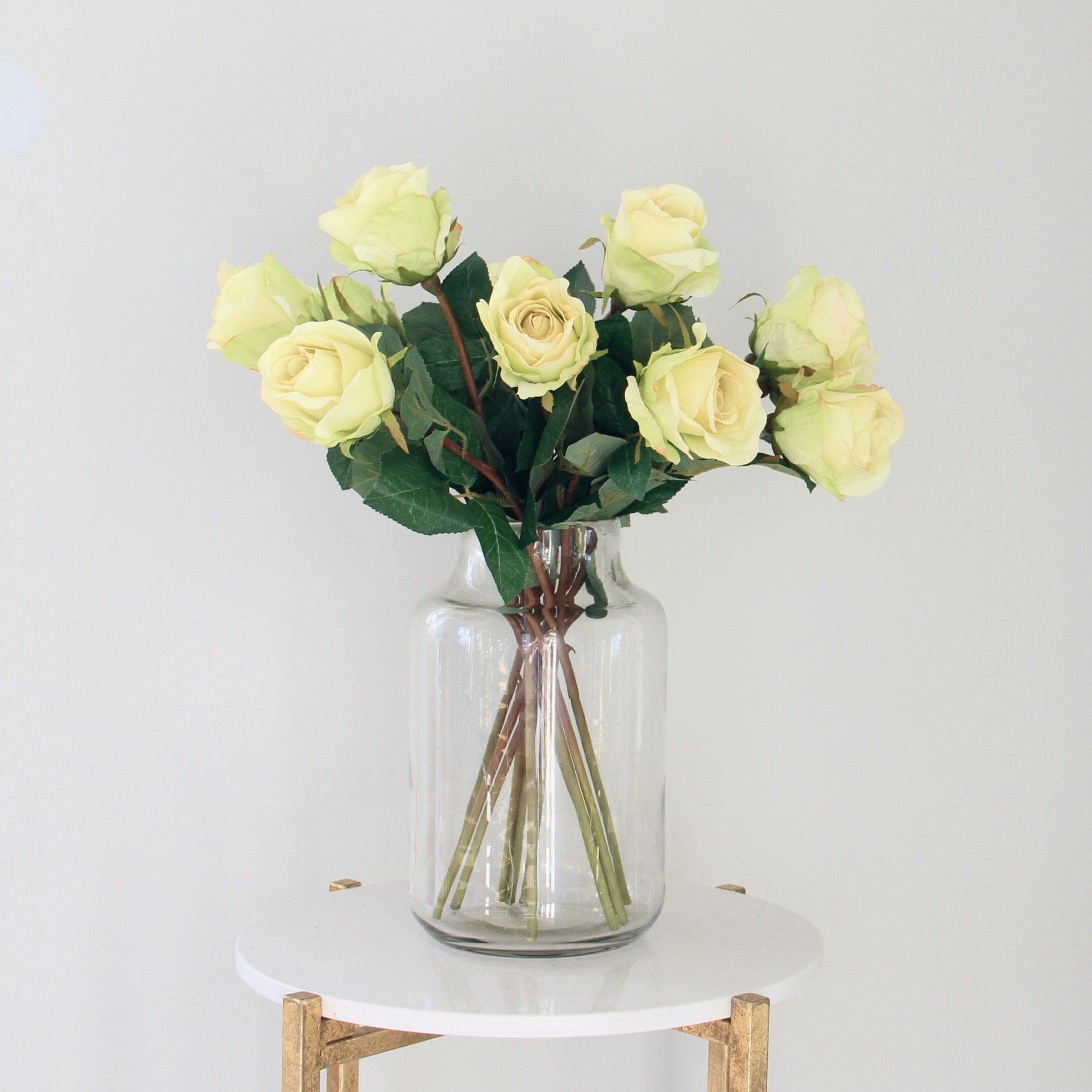 Artificial Roses, luxury realistic fake rose, cream silk rose bud the finest faux roses available from Amaranthine Blooms UK