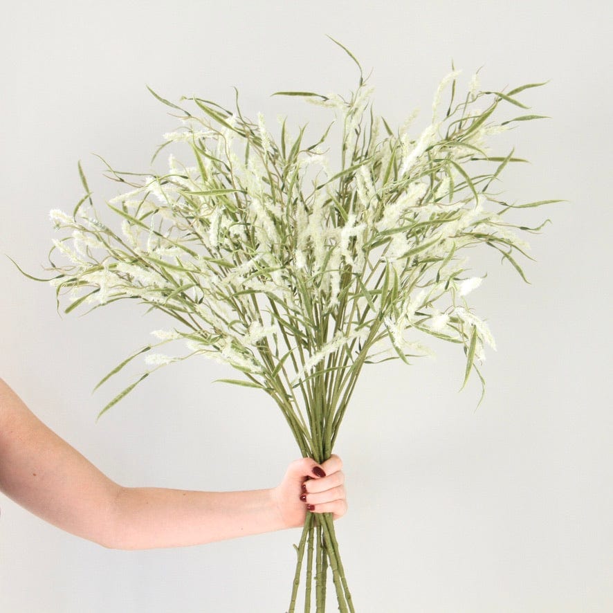 artificial flowers luxury faux silk tall green cream grass lifelike realistic faux flowers buy online from Amaranthine Blooms UK