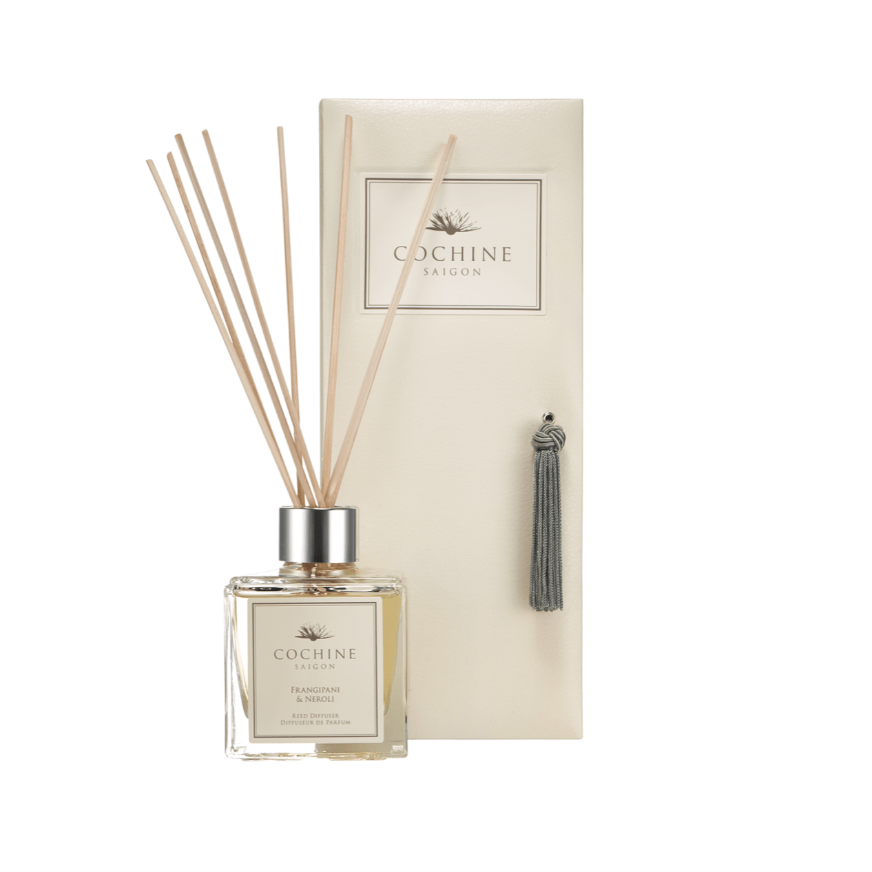 Cochine Home Fragrances of Cochines luxury scented candles and Cochine reed diffuers in Cochine Frangipani & Neroli Diffuser