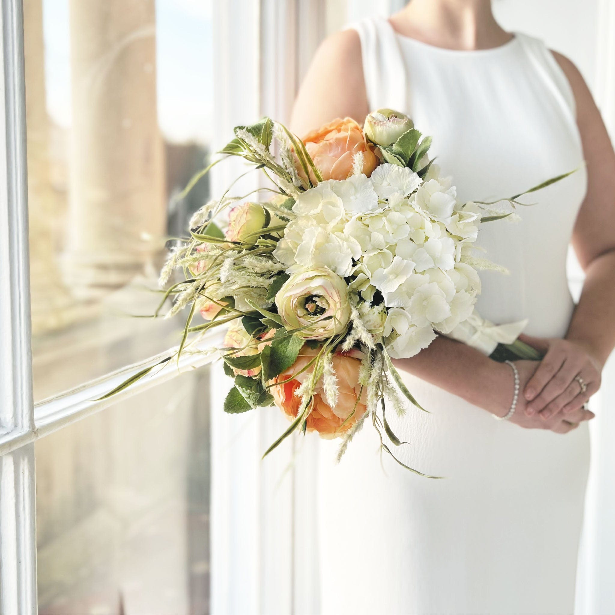 Wedding Bouquet, Silk Artificial shops Bridal Bouquet