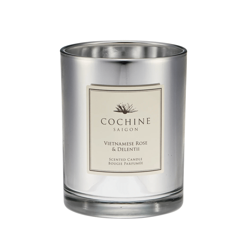 Cochine Home Fragrances of Cochines luxury scented candles and Cochine reed diffuers in Cochine Vietnamese Rose & Delentii Candle
