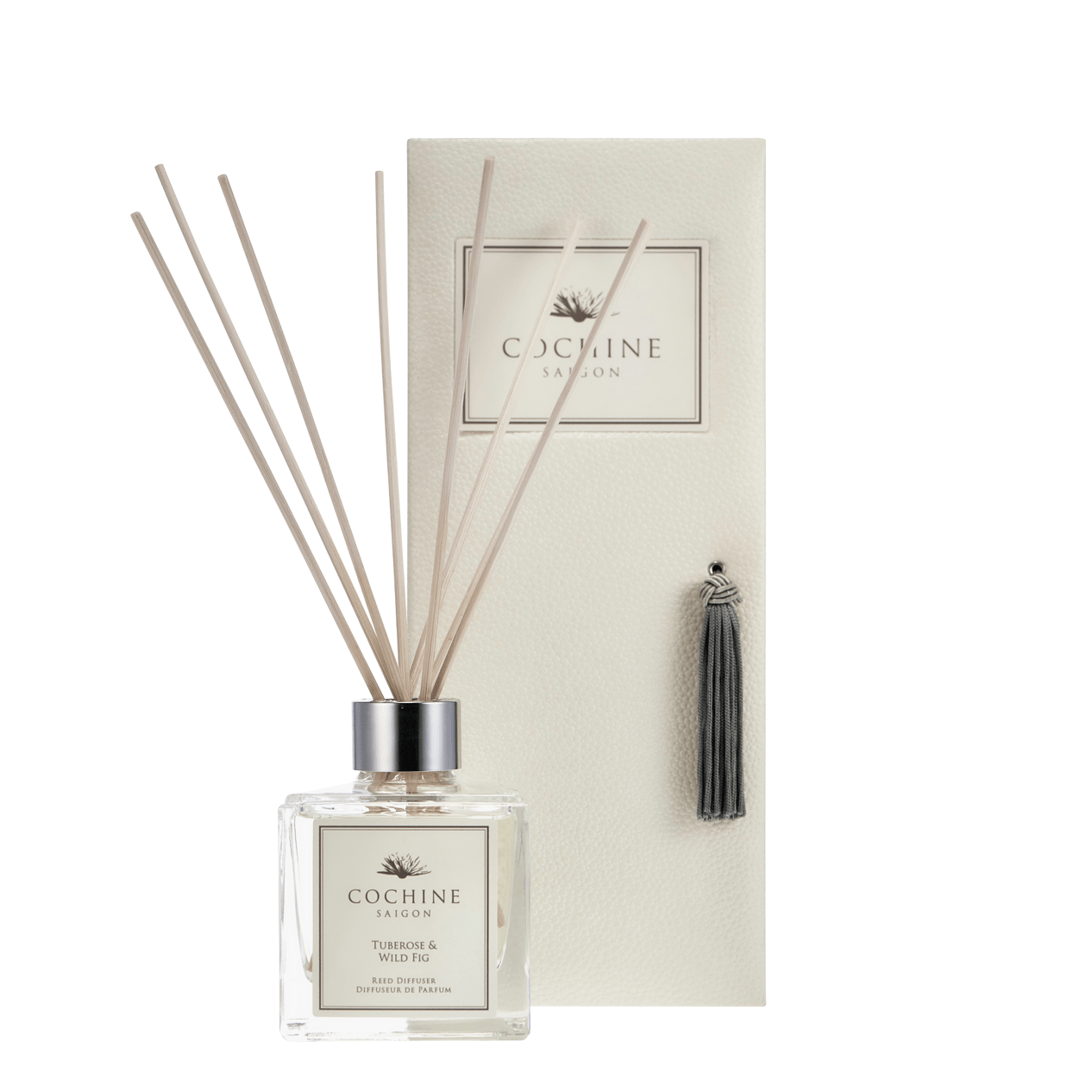 Cochine Home Fragrances of Cochines luxury scented candles and Cochine reed diffuers in Cochine Tuberose & Wild Fig Diffuser