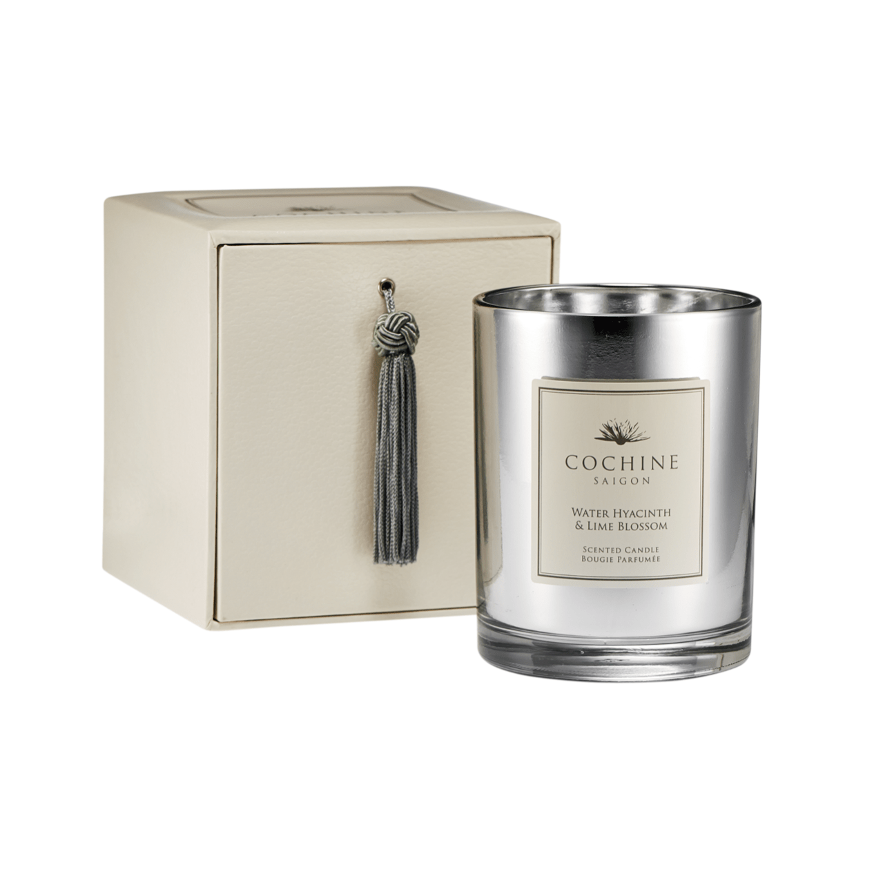 Cochine Home Fragrances of Cochines luxury scented candles and Cochine reed diffuers in Cochine Water Hyacinth & Lime Blossom Candle