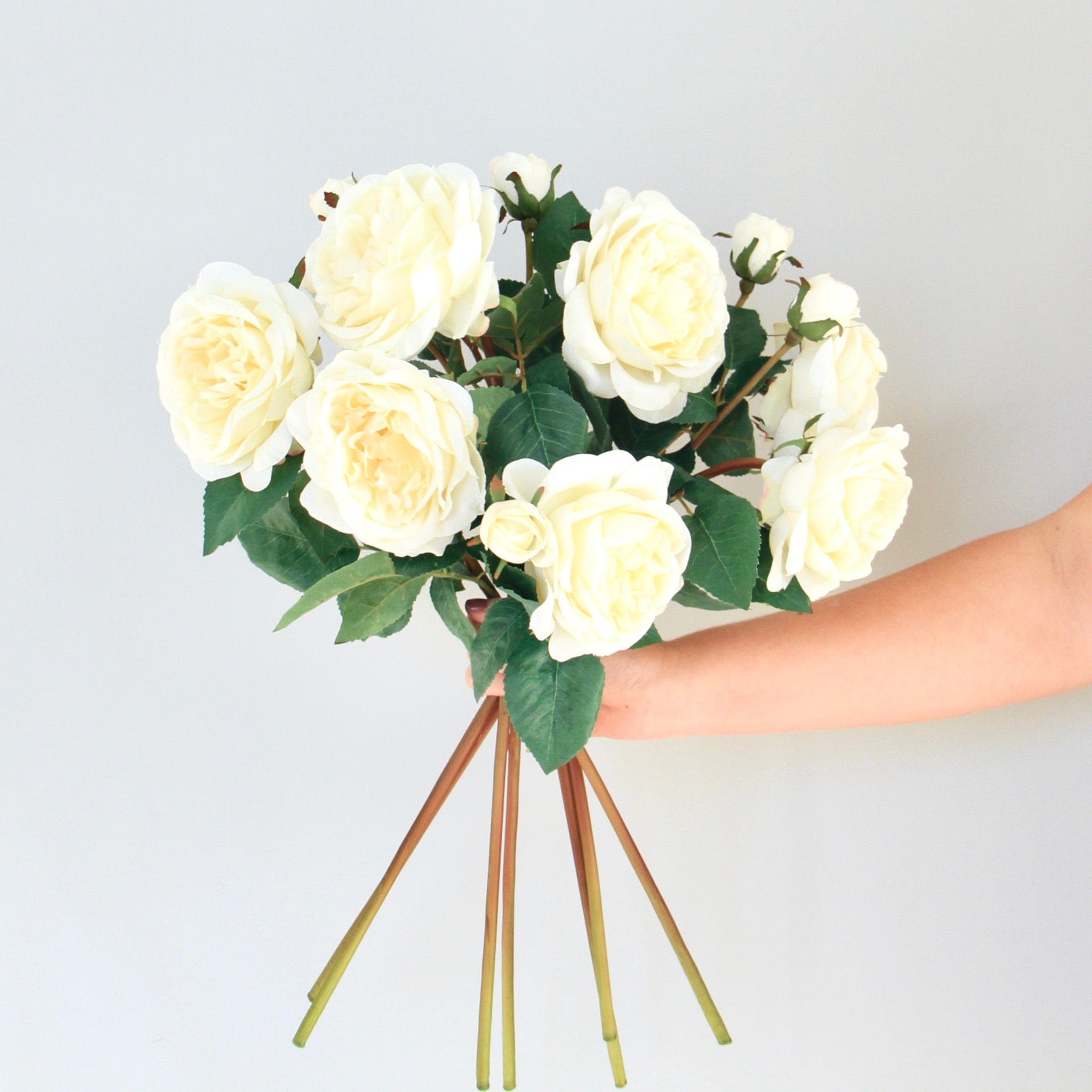 Artificial flowers luxury faux silk white rose with buds lifelike realistic faux flowers buy online from Amaranthine Blooms UK