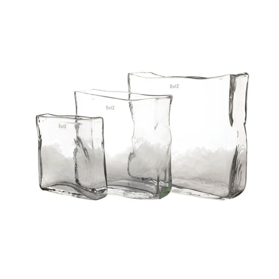 clear glass rectangle vase luxury realistic lifelike artificial silk flower and vase from Amaranthine Blooms in UK