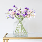 Artificial Small Mixed Sweet Pea Arrangement