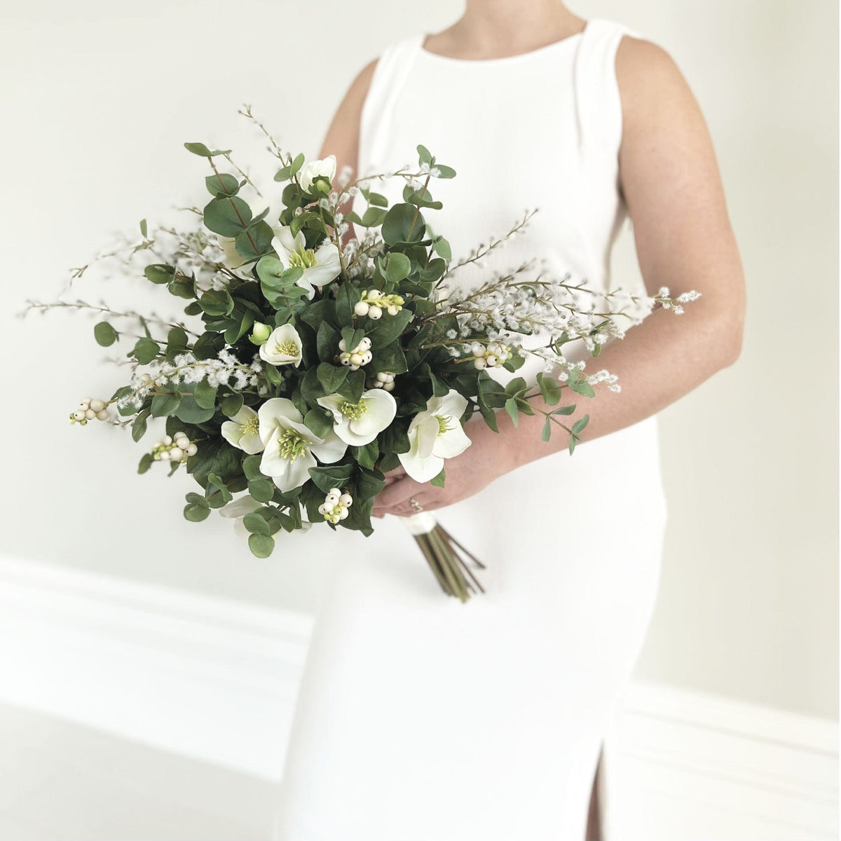 Realistic Temperley Artificial Flower Wedding Bouquet by The Faux Flower Company
