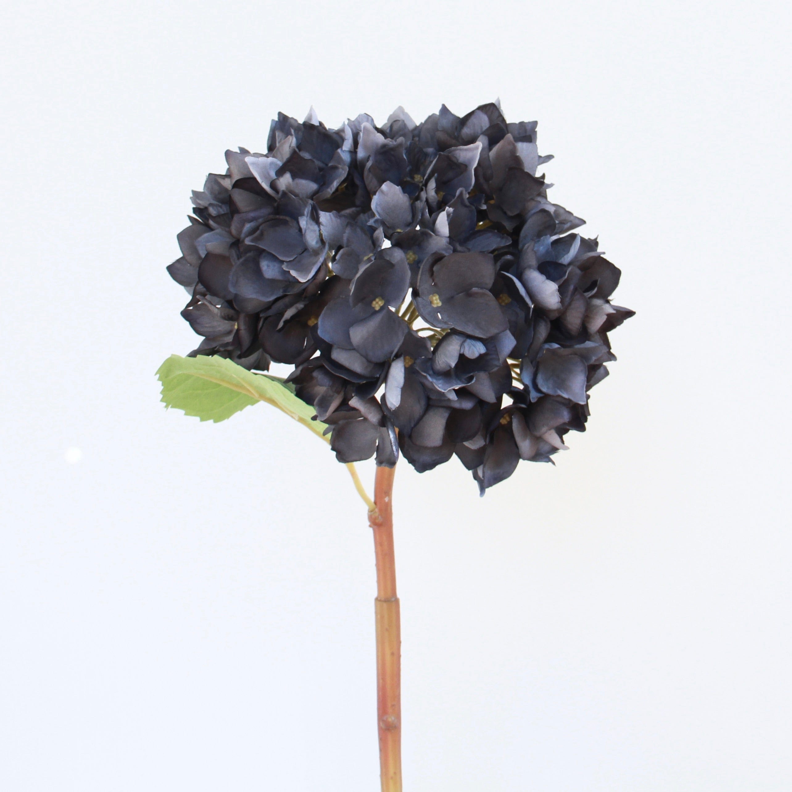 Artificial flowers luxury faux navy blue hydrangea lifelike realistic faux flowers from Amaranthine Blooms UK