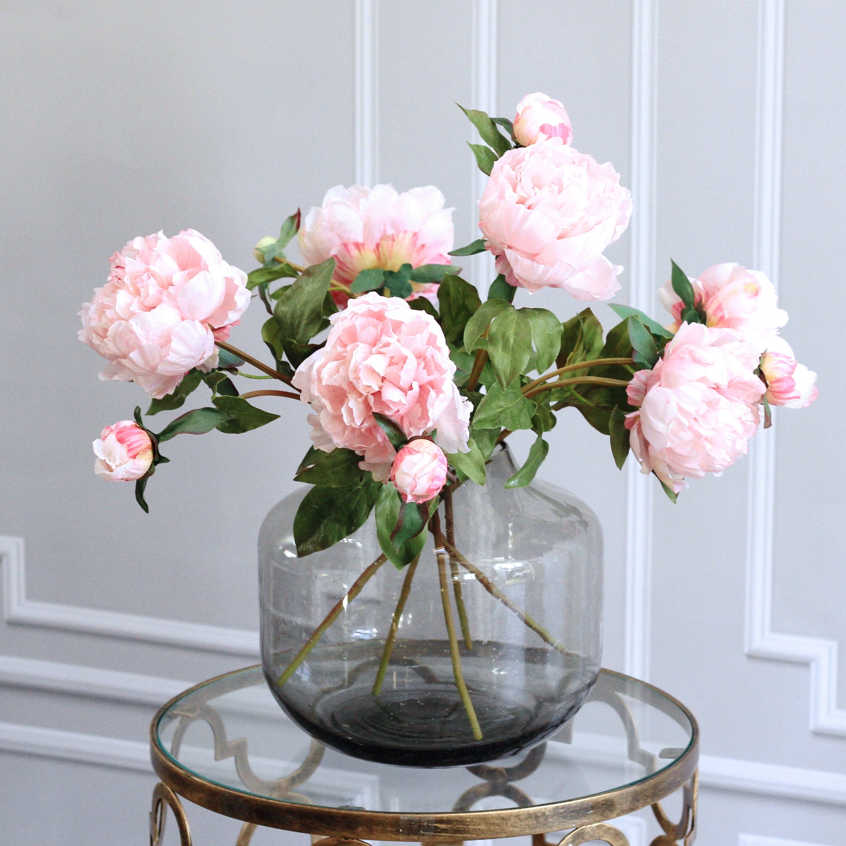 Artificial flowers luxury faux pink open peony lifelike realistic faux flowers buy online from Amaranthine Blooms UK 